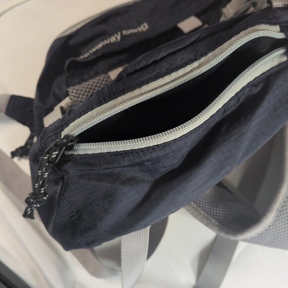 L.L. Bean Stowaway Sling Pack Navy Blue Grey Bag Backpack One Strap 504919 LL - Picture 11 of 12